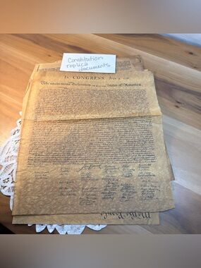 Declaration Of Independence Poster - American History Aged Reproduction Print